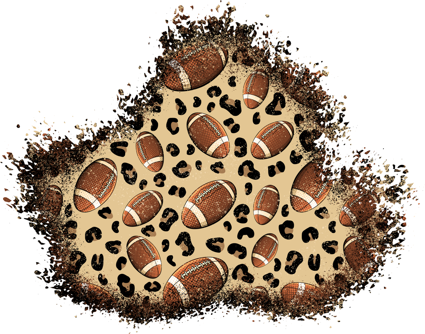 Football Leopard Patches DTF