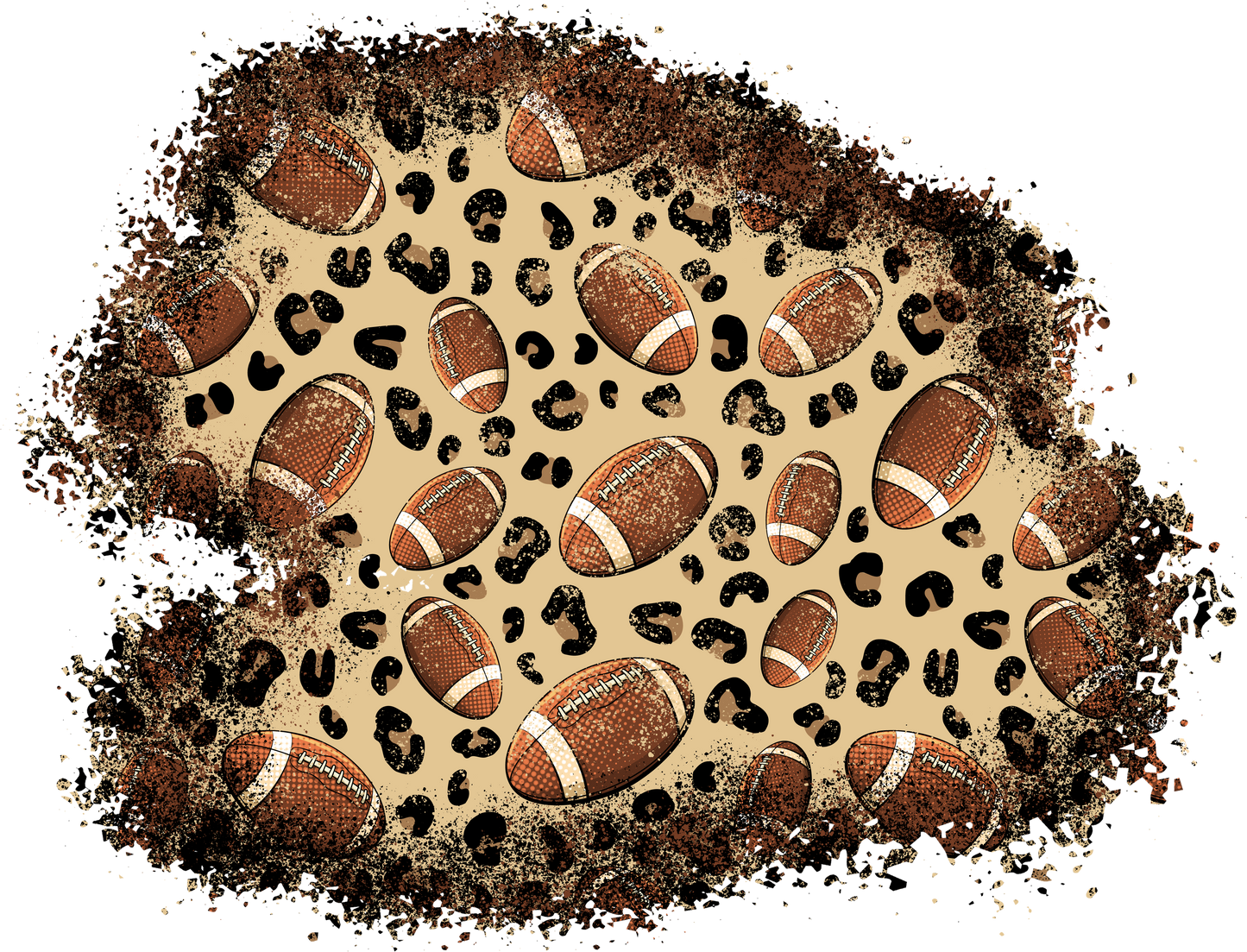 Football Leopard Patches DTF