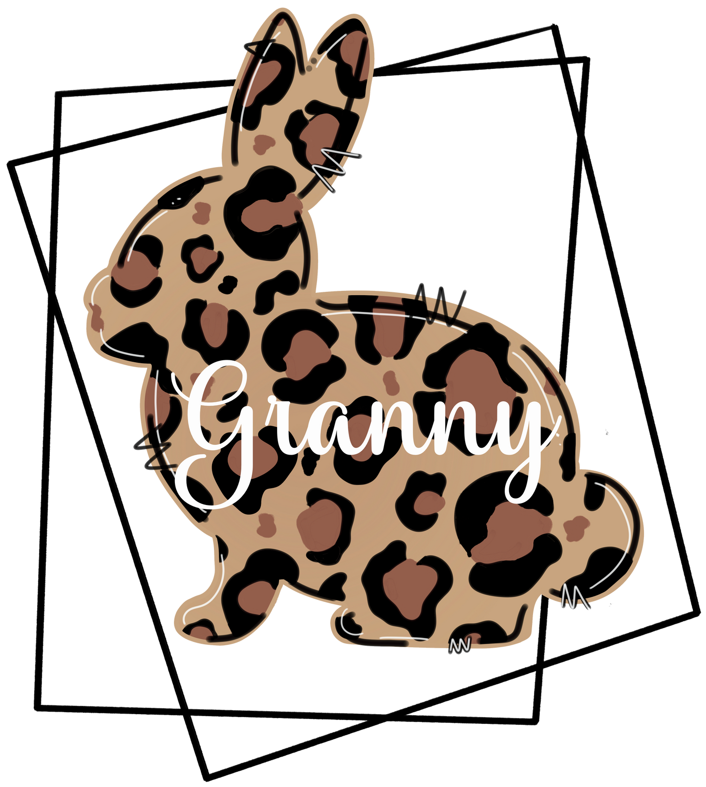 Granny Cheetah Bunny DTF