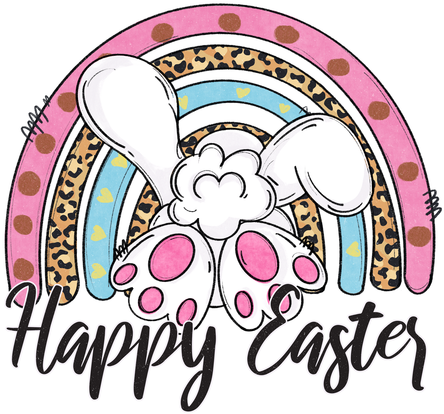 Happy Easter Rainbow DTF