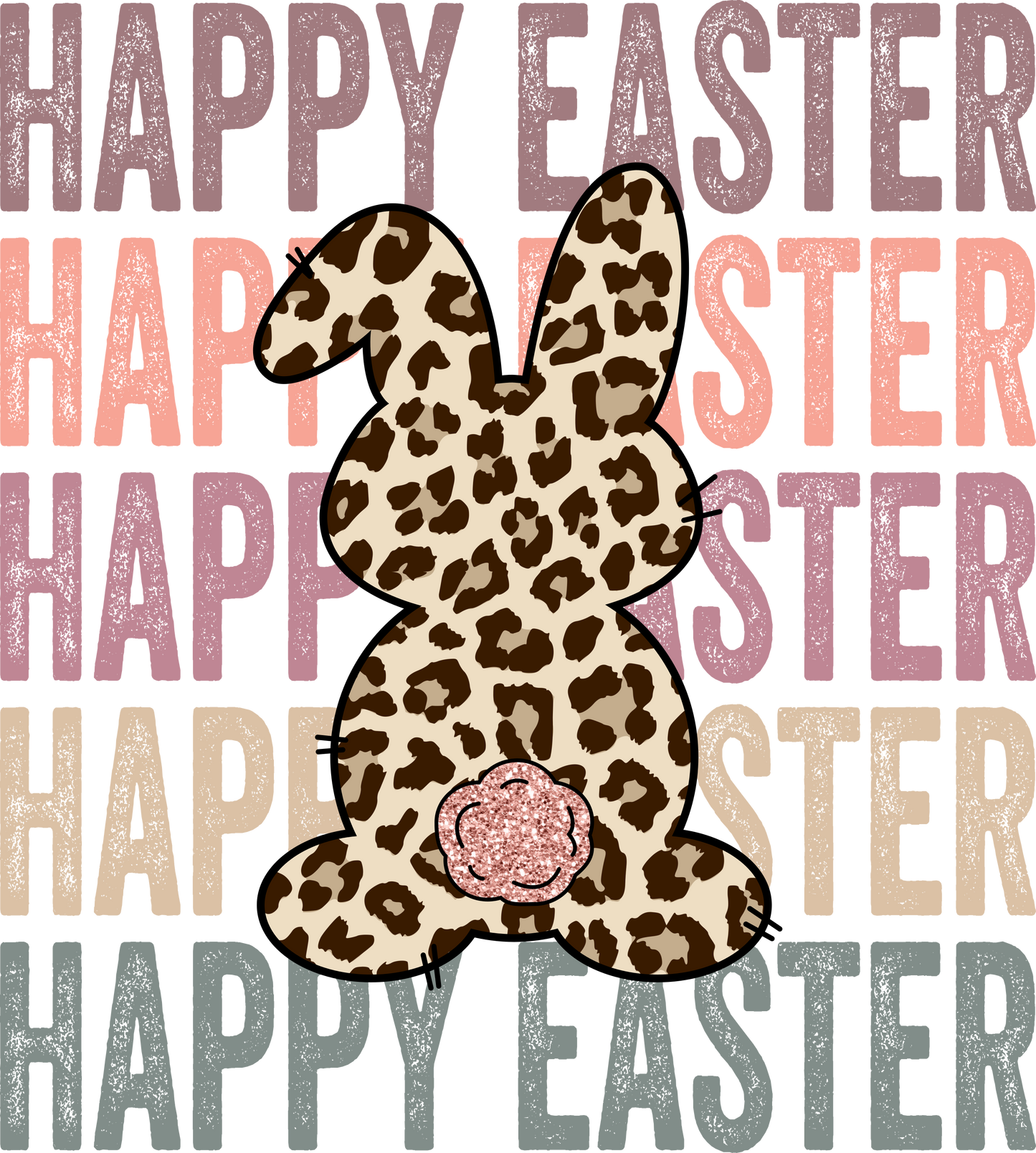 Happy Easter Repeat Cheetah DTF