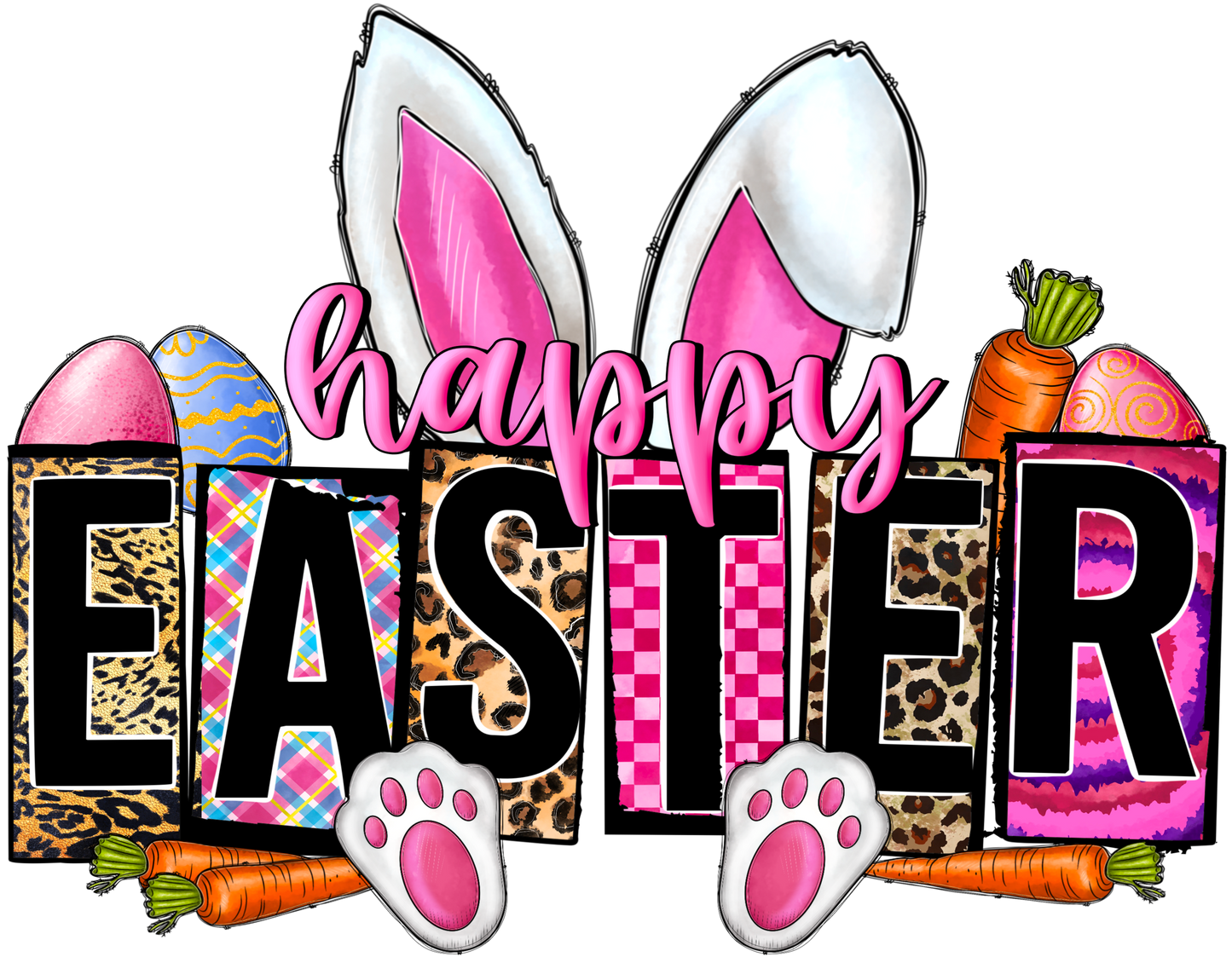 Happy Easter License Plate DTF