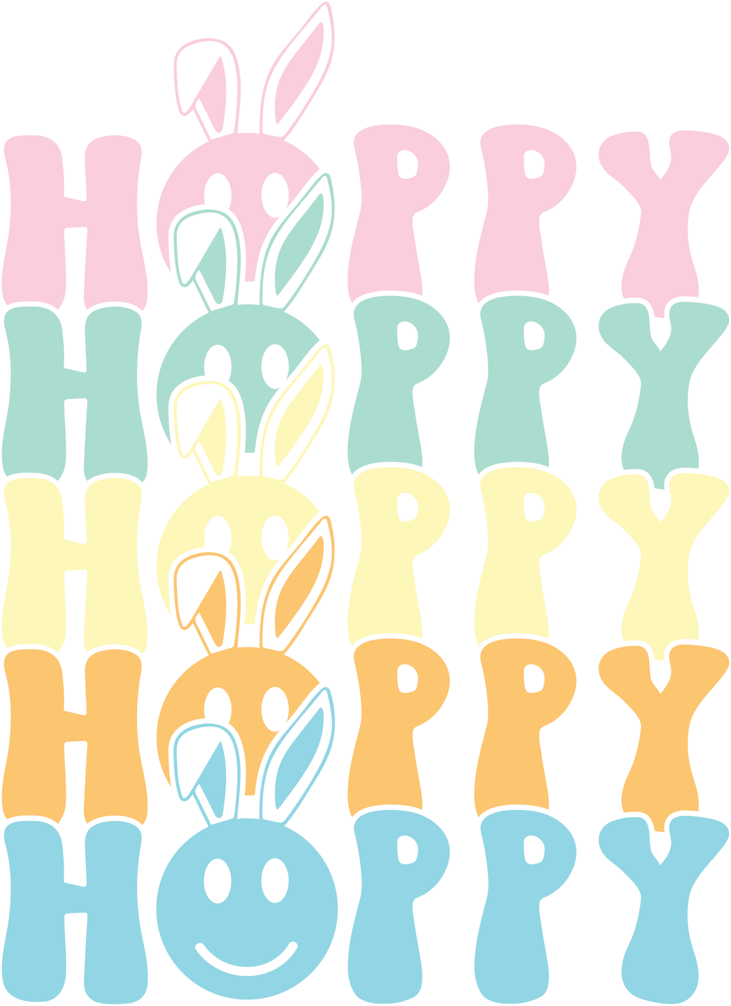Hoppy Pastel Repeat DTF