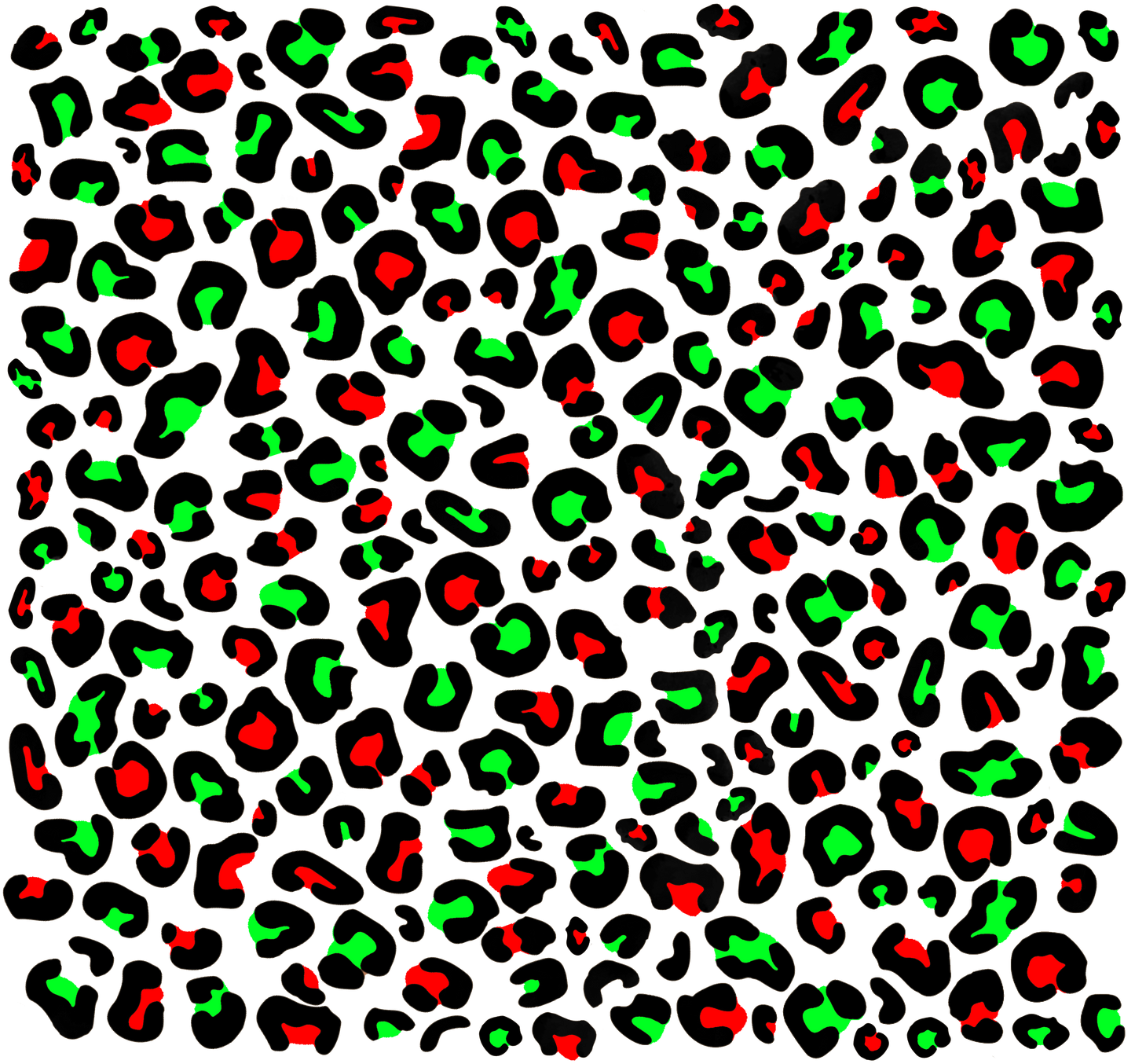 Green and Red Cheetah Print Sleeve DTF