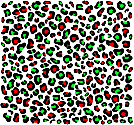 Green and Red Cheetah Print Sleeve DTF