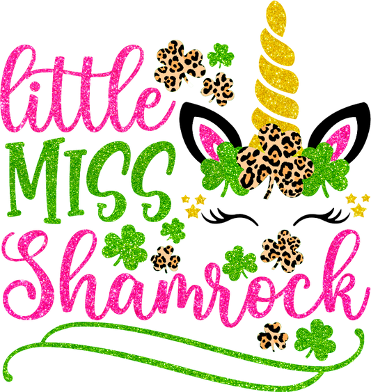 Little Miss Shamrock DTF