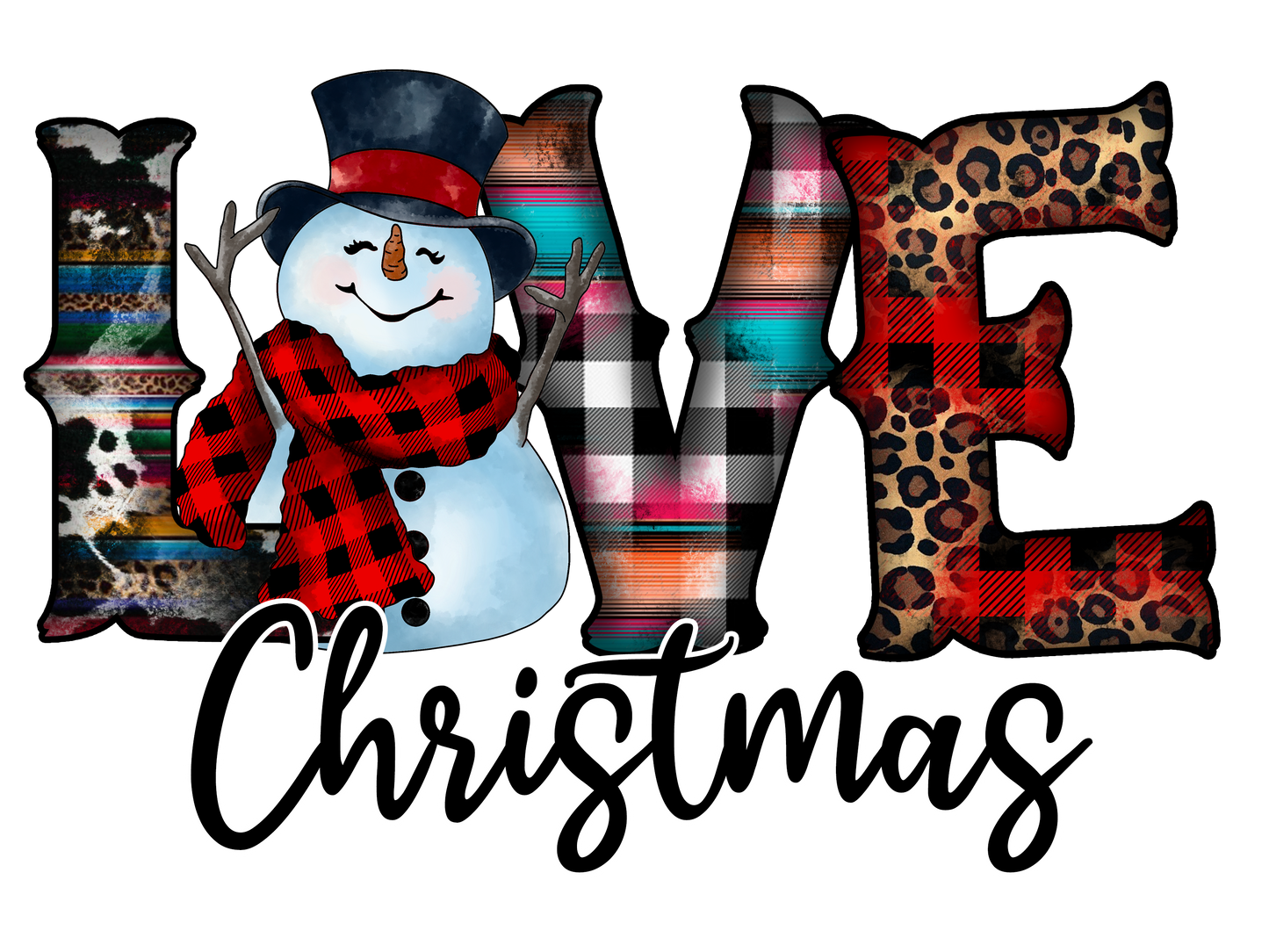 Love Snowman Christmas DTF