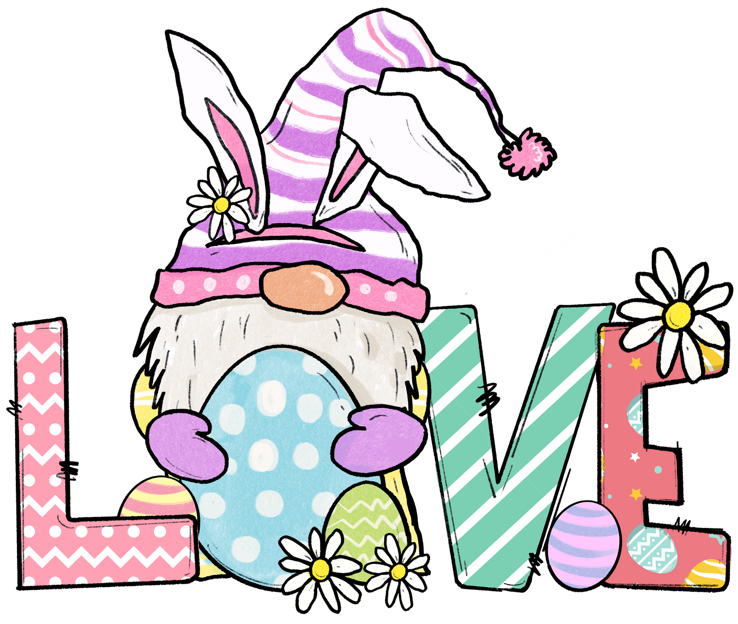 Love Easter Gnome DTF