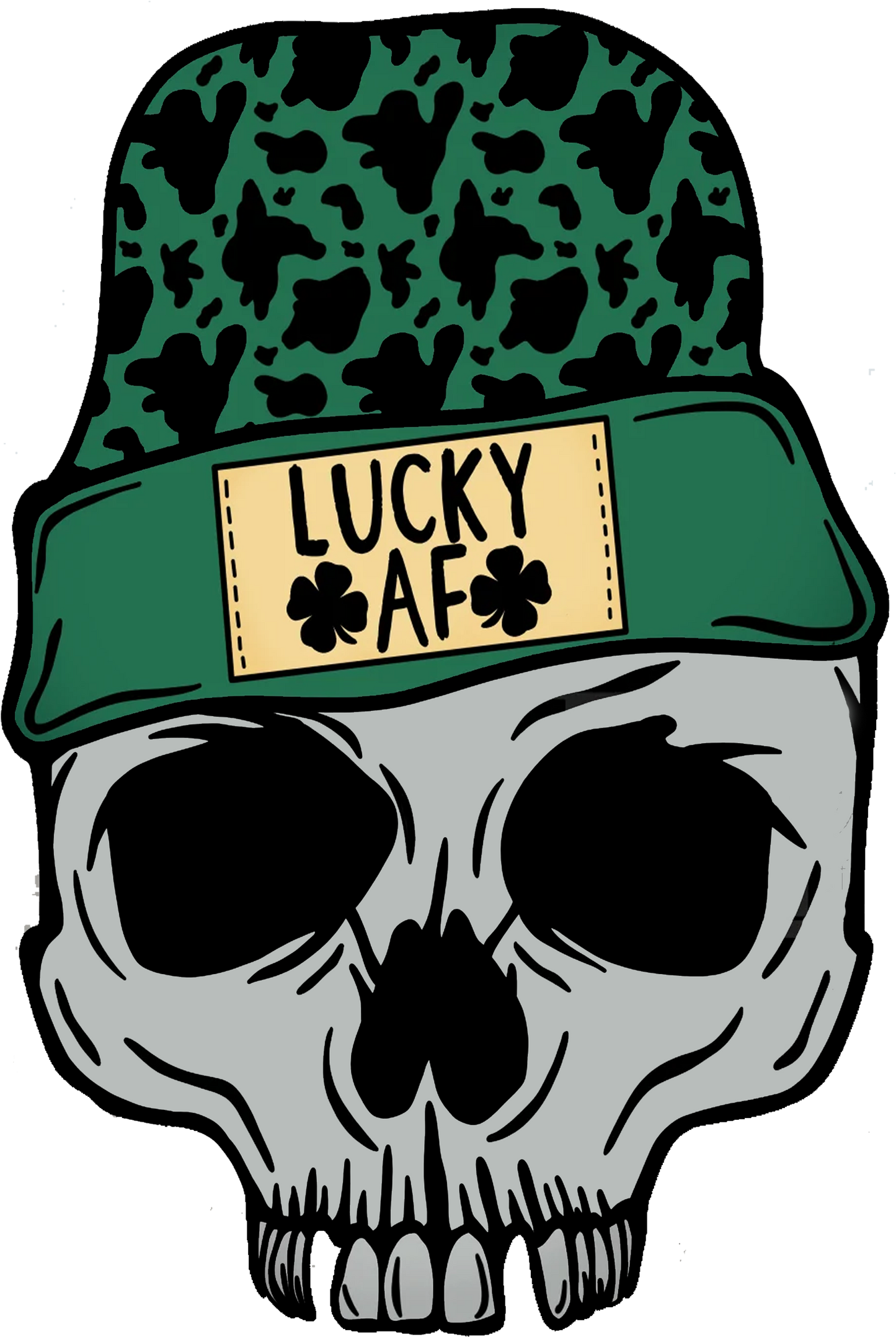 Lucky AF Skull DTF