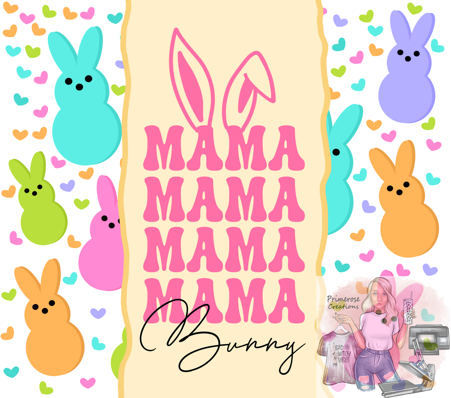 Mama Bunny Repeat Tumbler Wrap