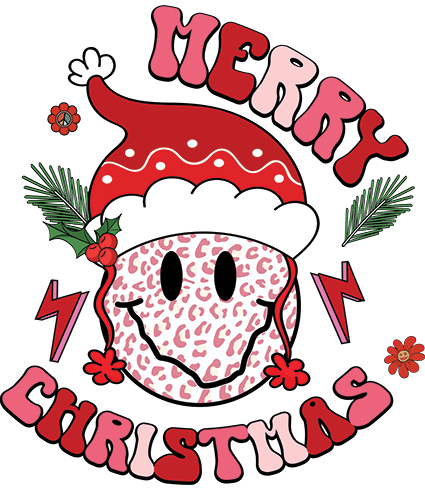 Merry Christmas Smiley DTF