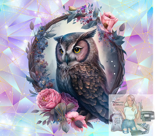 Mirror Owl Tumbler Wrap