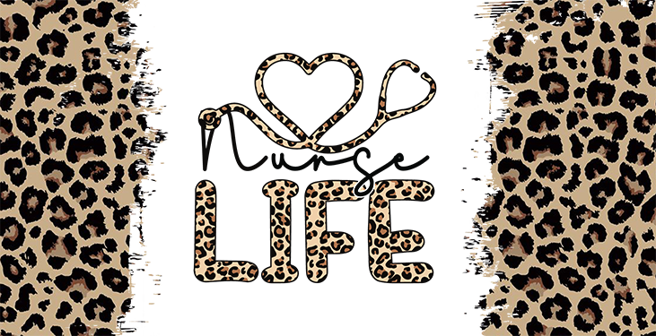 Nurse Life Leopard Libbey Wrap
