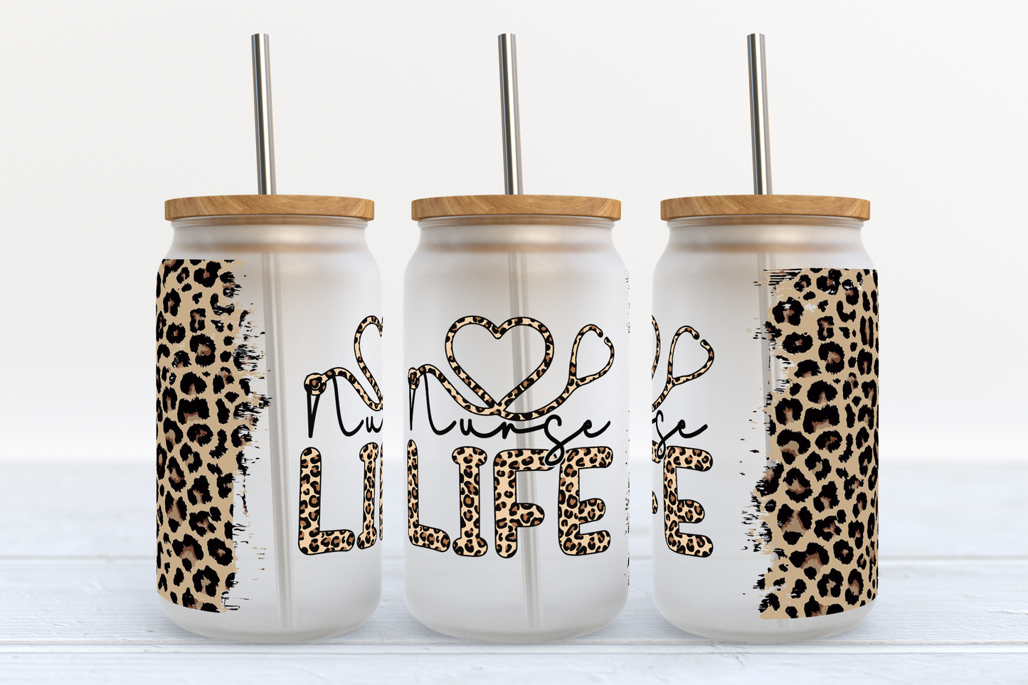 Nurse Life Leopard Libbey Wrap