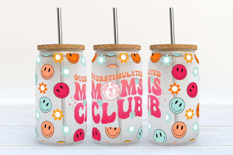 Overstimulated Moms Club Colorful Libbey Wrap