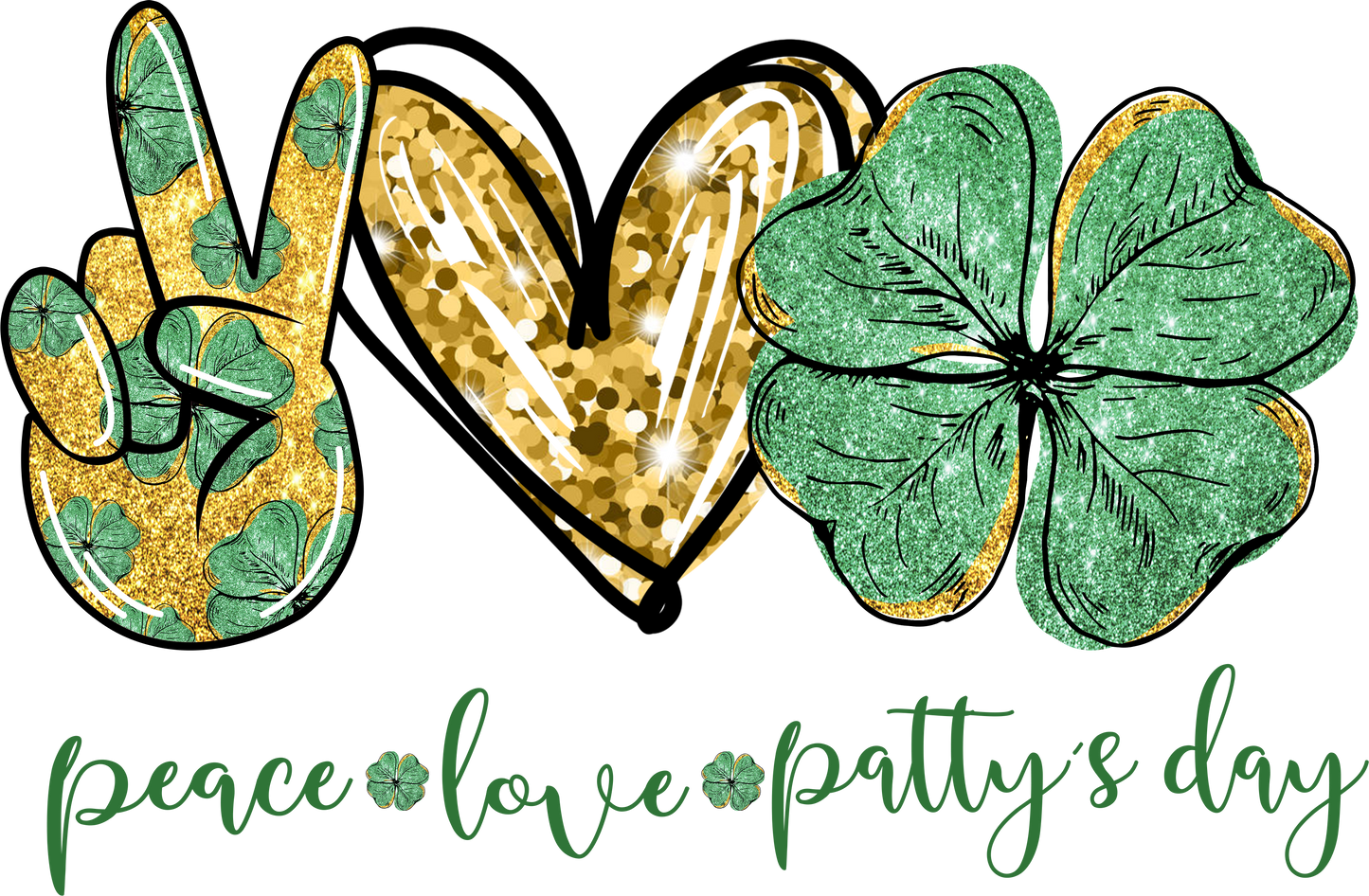 Peace, Love, Patty's Day DTF