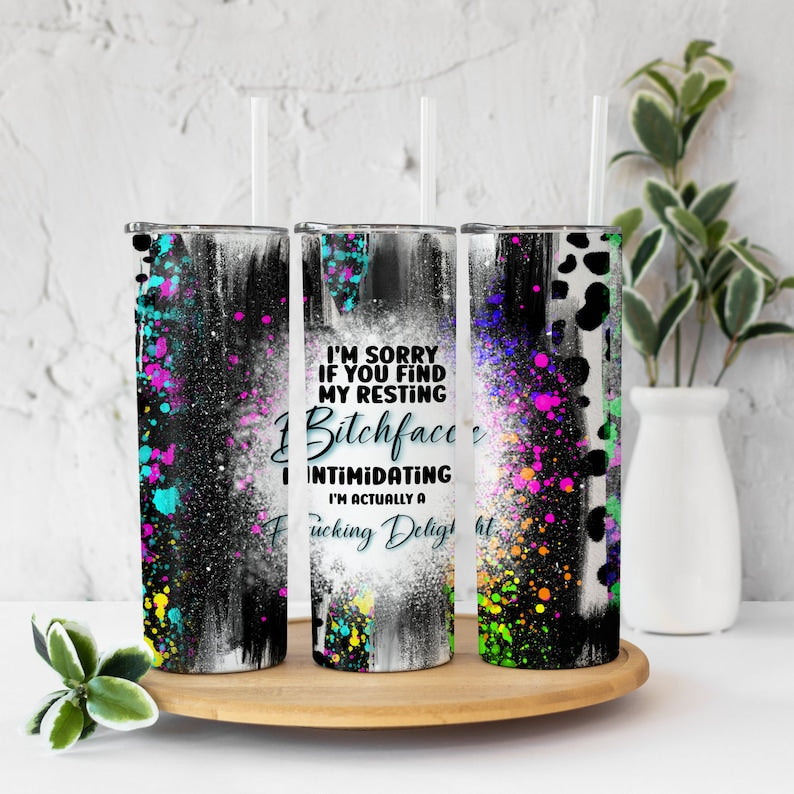 Resting Bitch Face Tumbler Wrap