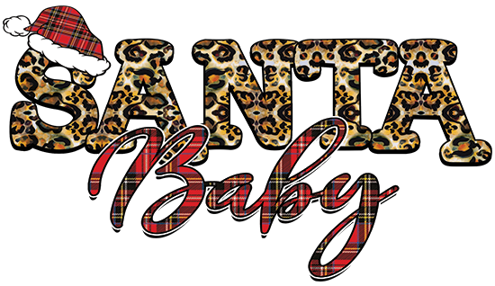 Santa Baby Plaid and Leopard DTF