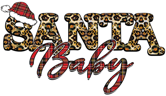 Santa Baby Plaid and Leopard DTF