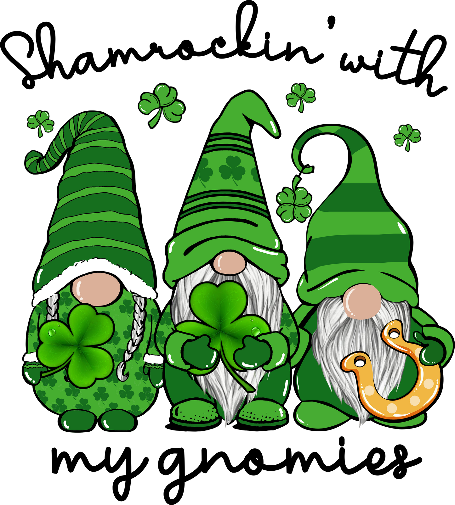Shamrockin With My Gnomies DTF