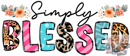 Simply Blessed Floral DTF