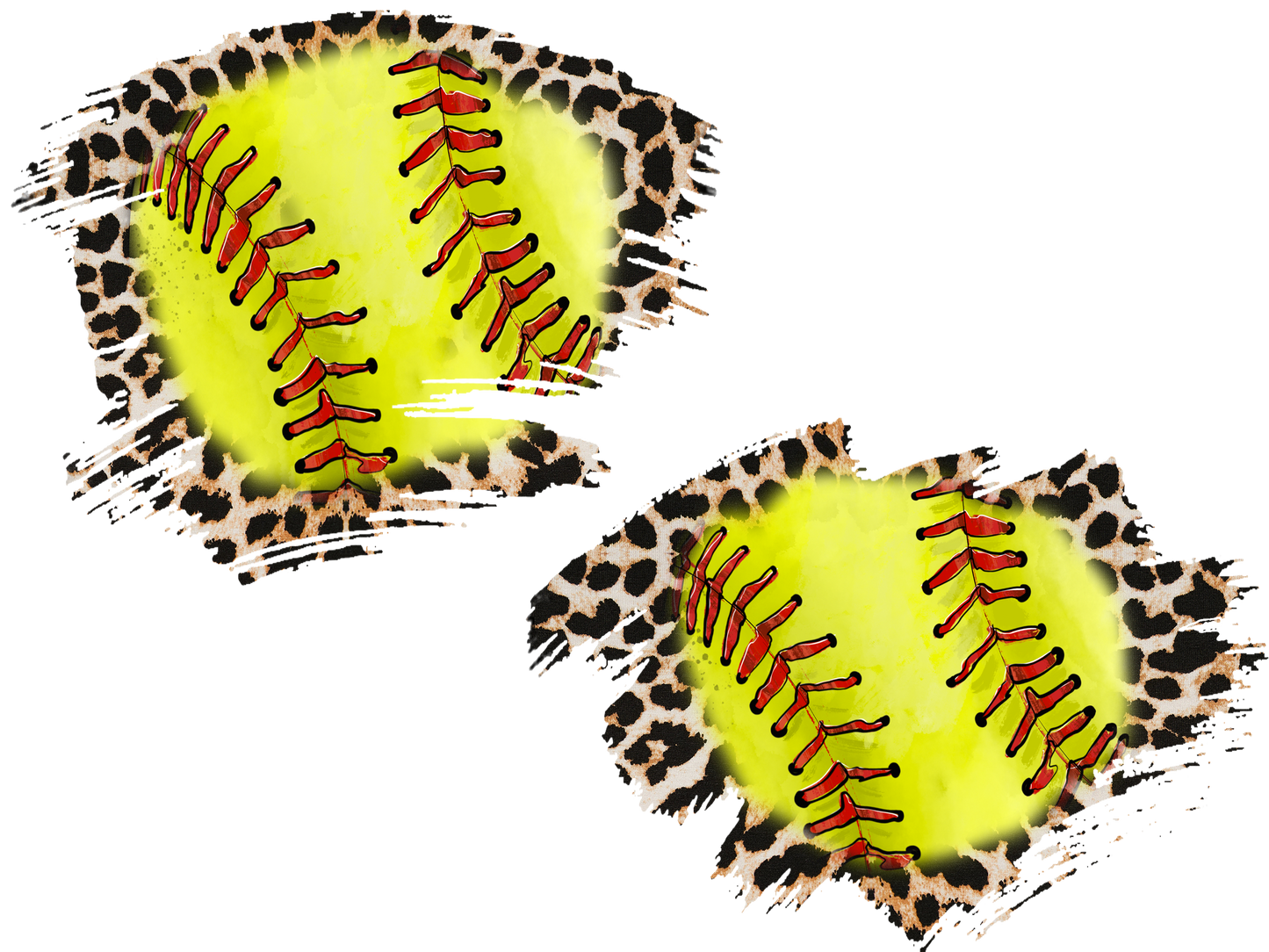 Softball and Cheetah Patch DTF