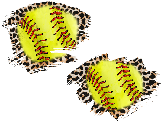 Softball and Cheetah Patch DTF