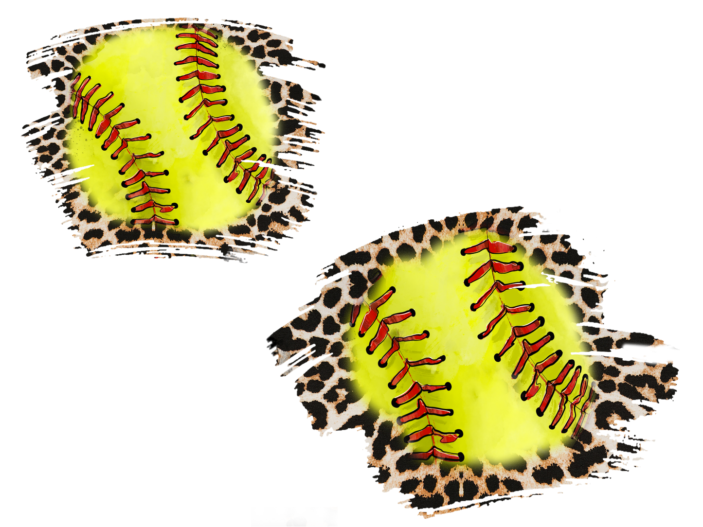 Softball and Cheetah Patch 2 DTF