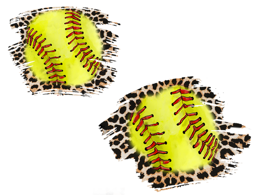 Softball and Cheetah Patch 2 DTF