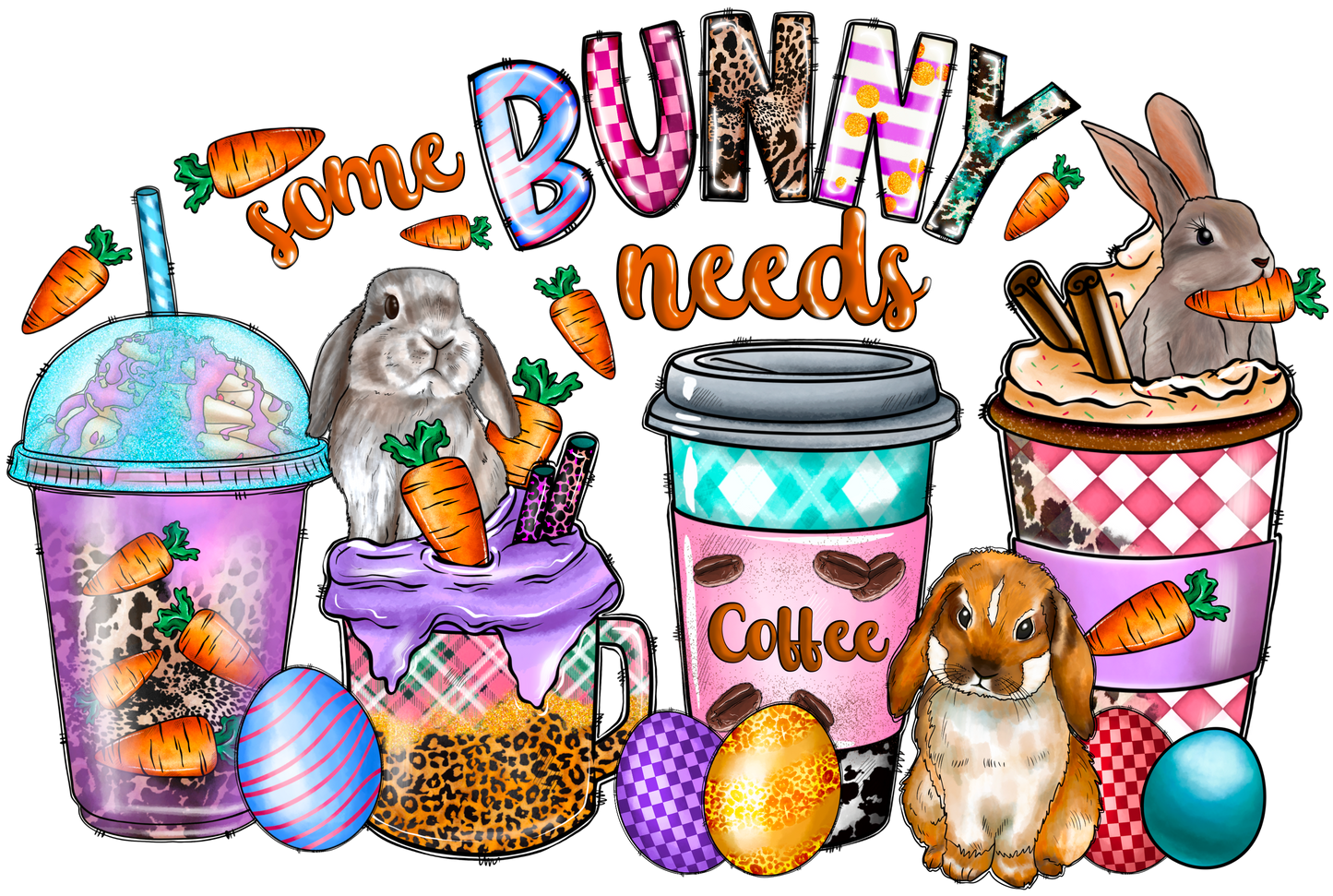 Some Bunny Needs Coffee DTF