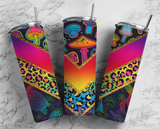 Turtles and Mushrooms Tumbler Wrap