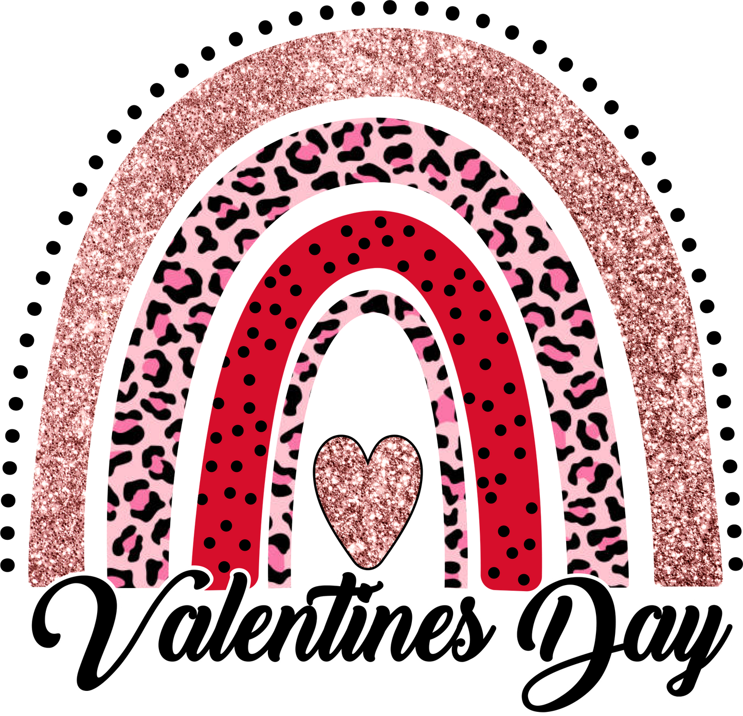 Valentines Day Rainbow DTF