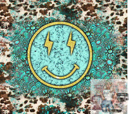 Western Lightening Bolt Tumbler Wrap