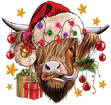 Yak Christmas DTF