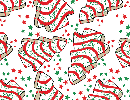 Christmas Tree Cake Sleeve DTF
