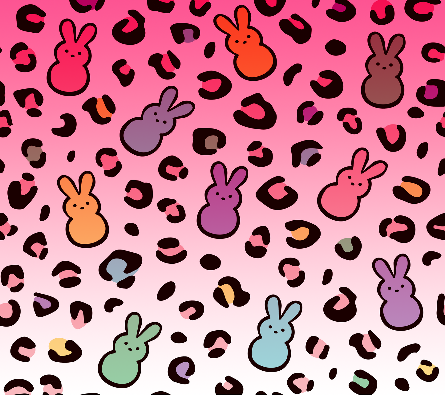Peeps and Cheetah Pink Tumbler Wrap