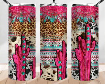 Pink Cactus Tumbler Wrap