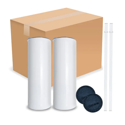 20oz white straight slim sublimation blanks