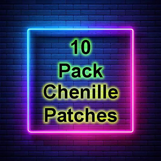 10 Pack Chenille Patches