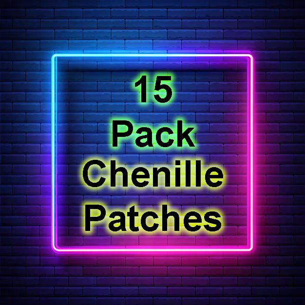 15 Pack Chenille Patches