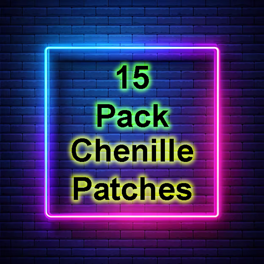 15 Pack Chenille Patches