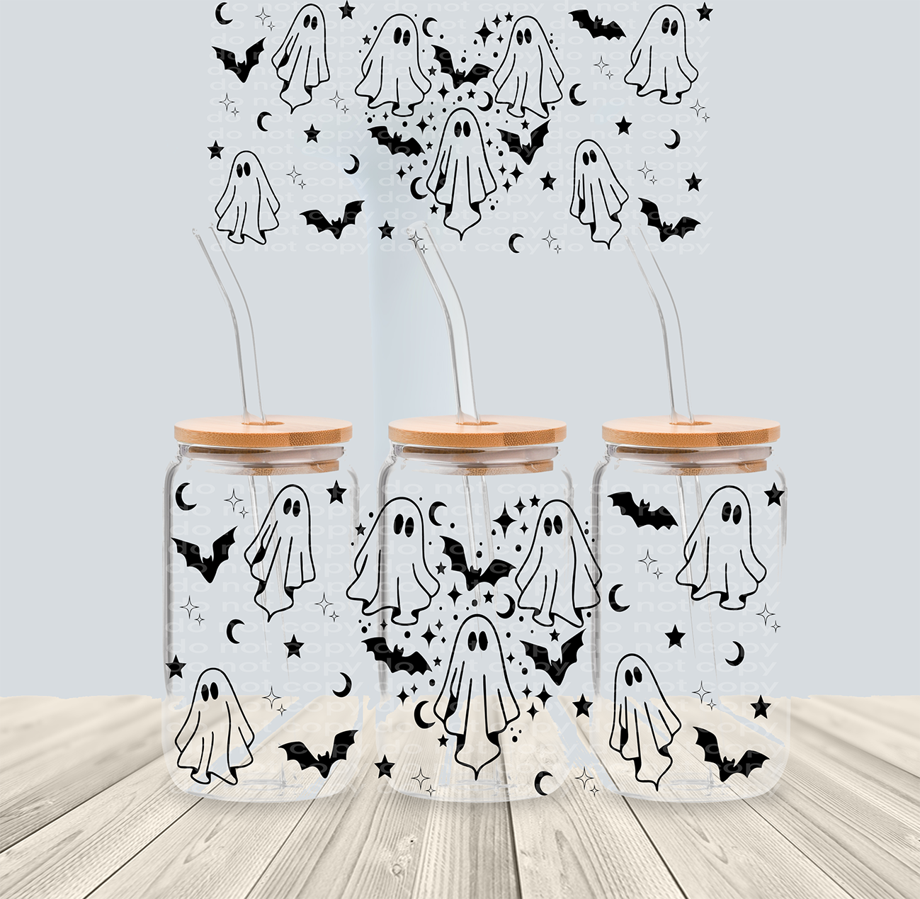 Ghostie Stars - 16oz UVDTF Wrap