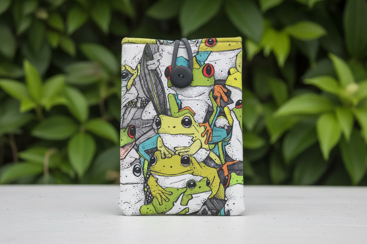 Tree Frogs - Book & Kindle Sleeves - 6 in x 8 in - Handmade