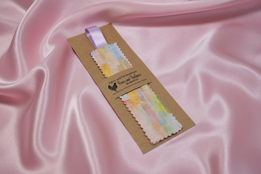 Soft Multi-Color Abstract - Bookmark - Handmade