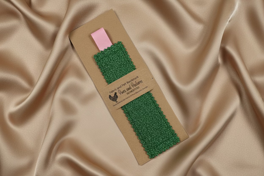 Green Sparkle - Bookmark - Handmade