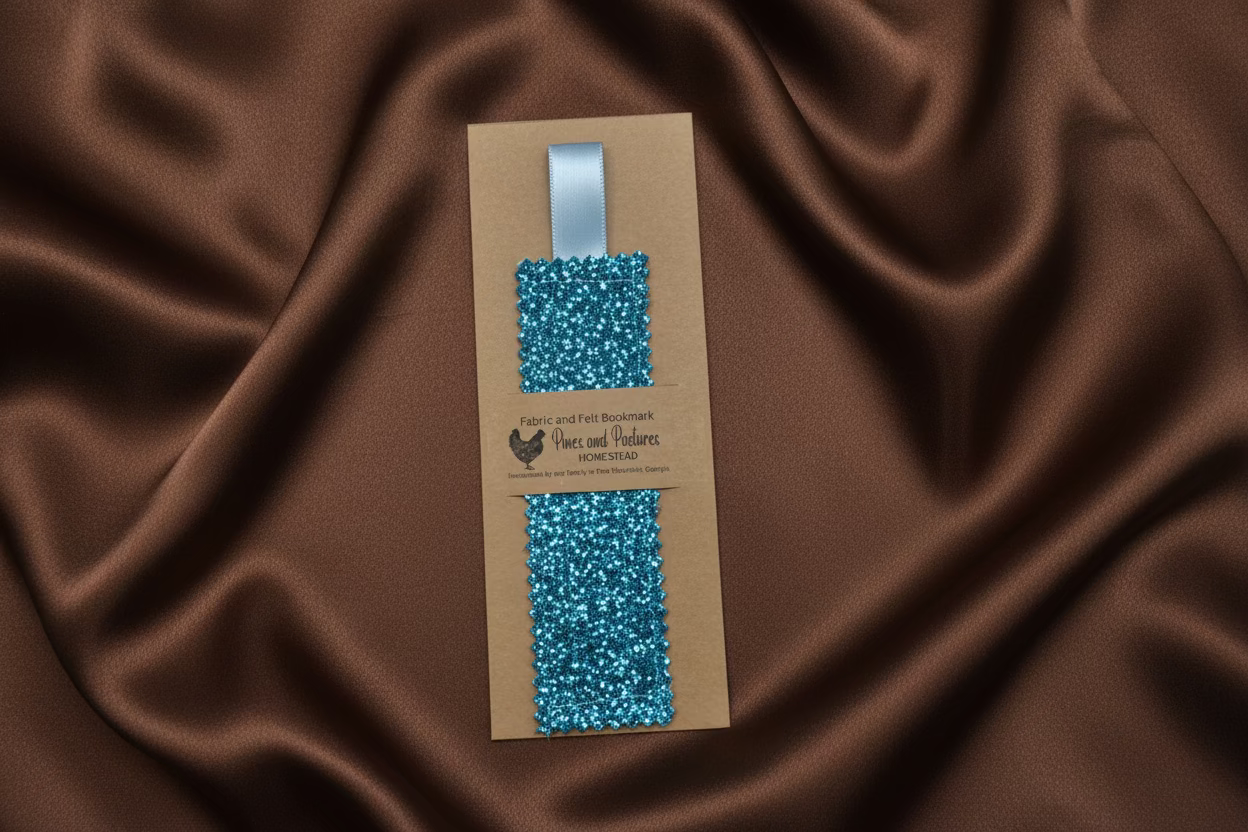 Blue Sparkle - Bookmark - Handmade