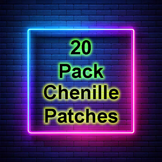 20 Pack Chenille Patches