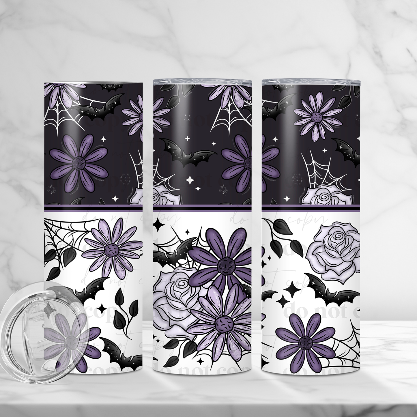 Purple Bats-20oz TUMBLER WRAP