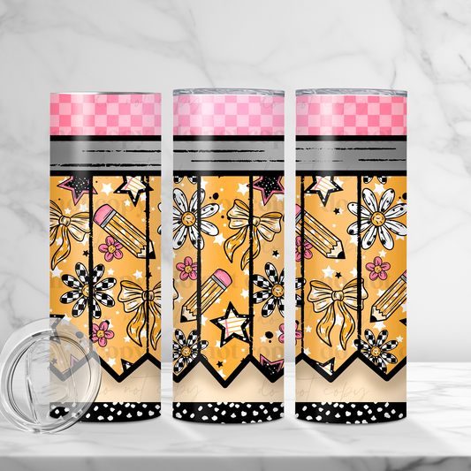 Teacher Pencil -20oz TUMBLER WRAP