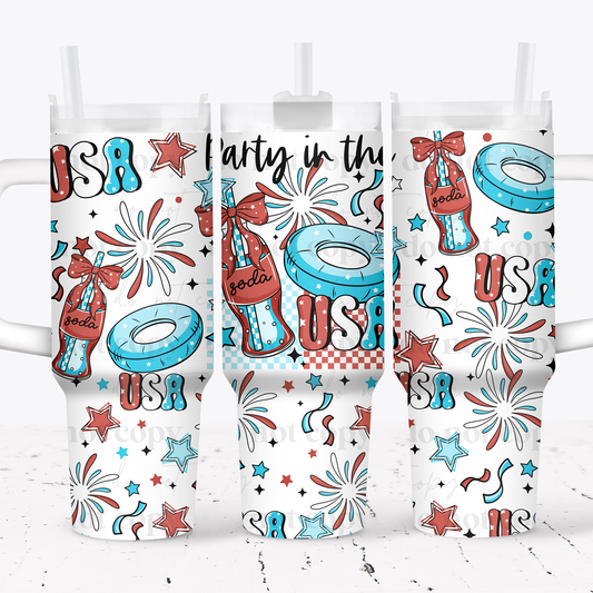 USA- 40oz Tumbler Wrap